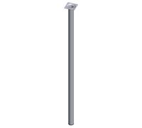 Element System 18133-00352 Pie para Muebles, Cromo, 80 cm, Set de 4 Piezas