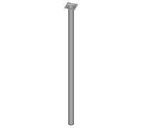 Element System 18133-00285 Pie para Muebles, Aluminio Blanco, 80 cm, Set de 4 Piezas