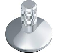 Element System 4 unidades de tornillo de regulación cromado Element System, para patas de mesa, patas de tubo de acero, patas de muebles, rosca M10, 11606-00001