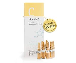 Elemental Care Ampollas Flash Vitamina C 7x2ml - Tratamiento Antiedad Intensivo con Efecto Lifting Inmediato, Antiojeras, Antimanchas, Hidratación Profunda y Piel Más Firme y Radiante