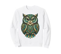 Elemental Folk Art Owl Symmetrical Mandala Bird Graphic Sudadera