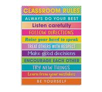 Elementary Classroom Rules Poster Back to School Wall Decor for Teachers Classroom Management Expectations Chart(Unframed,08x12inch(20x30cm))