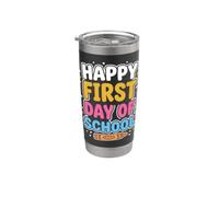 Elementary Happy First Day of School Vaso térmico de acero inoxidable de doble pared