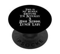 Elementary Middle or High School Lunch Lady Costume PopSockets PopGrip Adhesivo