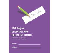 Elementary School Interlined Exercise Notebook: Dashed Interlines | 100 Pages | Helps Individuals Write Between the Lines | Purple