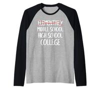 Elementary School tee Middle School tee 6th Grade Graduation Camiseta Manga Raglan