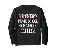 Elementary School tee Middle School tee 6th Grade Graduation Manga Larga
