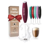 Elementi Mezclador de bebidas de mano, agitador eléctrico y potente varita mezcladora de proteínas en polvo, mini varita espumadora fácil de usar para cócteles rápidos y deliciosos, espumador de leche