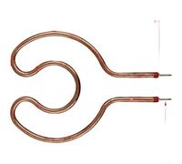 Elemento calefactor de repuesto para hacer panqueques, caliente y coreano | Parrilla, tubo de 8 mm de diámetro, distribución uniforme del calor, negro, instalar