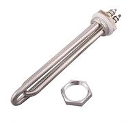 elemento calentador de agua, Calentador de 12V CC 300W 600W 24V 36V 1200W 48V 1500W Elemento calefactor BSP tornillo 1 pulgada for energía eólica Solar(White,12v 300w)