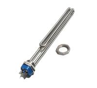 Elemento calentador de agua con rosca G1 "32 mm, 120 V, 240 V, resistencia del calentador de tubo doblado de acero inoxidable, 1 kW, 2 kW, 2,5 kW, 3 kW, 3,5 kW (con tuerca de bloqueo, 120 V, 1 kW, 180