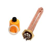 Elemento calentador de agua de Material de cobre, 1 1/4 pulgadas/DN32, 110V/220V/380V, 3KW/4,5 kW/6KW/9KW/12KW, eléctrico, 1 Uds.(220V,4.5KW 225mm DN32)