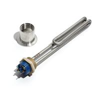 Elemento calentador de agua eléctrico con tornillo plegable, rosca NPT de 1", 1 KW/2KW/3KW/4KW/6KW, acero inoxidable 201 (gris, 380V_6KW320L DN25 201SS)