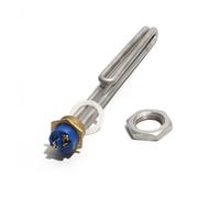 Elemento calentador de agua eléctrico plegable con rosca NPT 1 pulgada, 1KW/2KW/3KW/4KW/6KW, acero inoxidable 201(Silver,110V,1KW180L DN25 201SS)