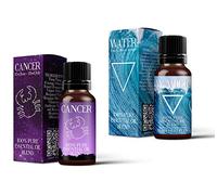 Elemento de Agua & Cáncer Signo del zodíaco Astrología Mezcla de aceites Esenciales Paquete Doble (2x10ml)