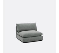 Elemento de asiento para sofá modular, en tejido estructurado, MALO. Talla 1 plaza. Color Celedón