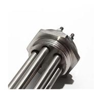 Elemento de calefacción compatible, Elemento calentador de agua inmersión, piezas for calentadores 3 kW, 6, 9 y 12, DN40, DN32 DN50, tubería acero inoxidable 304(12KW 355mmDN40,220V)