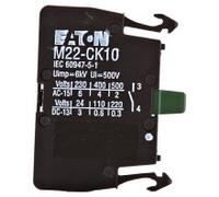 Elemento de contacto 1S, frontal M22-CK10, protector (partes), Eaton (Moeller), M22-CK10, 4015082163846.