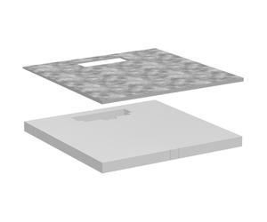 Elemento de ducha hansgrohe RainDrain Board, alicatable, 1000x1000mm, con juego de instalación, 56256000