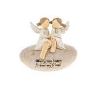 Elemento decorativo con inscripción en inglés "Always my sister forever my friend", ideal como regalo