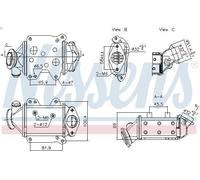 Elemento enfriador, reciclaje gases escape NISSENS 989457 para IDEA 1.3 2008-