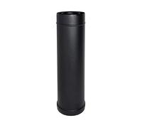 Elemento recto tubo coaxial negro D. 80/125 0,5 m CE de acero 316 para estufa de pellets Made in Italy UNI 1856/2