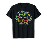 Elementos de concienciación sobre el autismo colorido rompecabezas cinta niño niño Camiseta