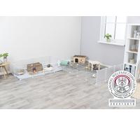 Elementos de expansión para cercas de ejercicio interiores 35 × 35 cm blancas