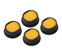 Elementos de filtro de compresor de aire, silenciador, piezas de repuesto para silenciador, juego de 4 piezas de componentes de plástico negro para equipos neumáticos de taller, 6 x 2,5 cm (SKU)