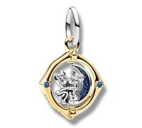 Elementos móviles - Media Luna Princesa Castillo Orejas Ratón Mickey Minnie Mouse World Park Europa Francia Estados Unidos Mickey Spacer Stopper Bola Bola - Charm Plata 925 Pulsera de abalorios