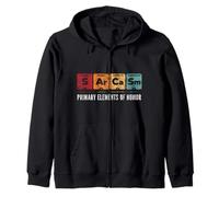 Elementos primarios del Humor Ciencia Sarcasmo S Ar Ca SM Divertido Sudadera con Capucha