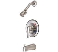 Elements of Design EB658 Chatham - Grifo monomando para bañera y ducha, 7 cm de diámetro, níquel satinado