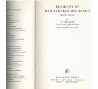 Elements of Hamiltonian Mechanics (International Series on Nuclear Energy)