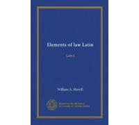Elements of law Latin: Latin L