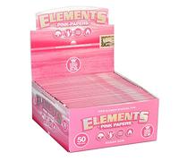 Elements - Papel de liar King Size Slim - Elements pink paper KS Slim - Papel de liar color rosa - Display de 50 librillos