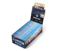 Elements SINGLE WIDE Rice Thin Cigarette Rolling Papers, 100/Pack, box of 25 packs, Sugar Gum