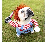 elemhome Disfraces para Perros, Ropa Mortal para Perros, Disfraz de Mascotas, Disfraz de Halloween, Cosplay para Perros, Ropa Divertida para Fiestas para Perros, Disfraz de Navidad