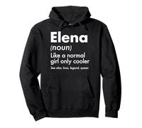 Elena como Una Chica Normal Solo Cooler Queen Nombre Sudadera con Capucha