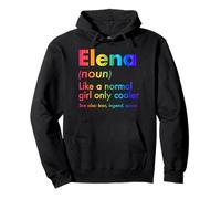 Elena como Una Chica Normal Solo Cooler Queen Nombre Sudadera con Capucha