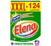 Elena Detergente para lavadora, adecuado para ropa blanca y de color, formato polvo - 124 dosis
