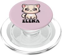 Elena - Lindo diseño de Gatito para niñas con Nombre Elena PopSockets PopGrip para MagSafe