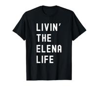 Elena viviendo la Vida de Elena Nombre Divertido Camiseta gráfica económica