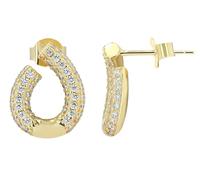 Elenia - Elegantes pendientes de plata de ley 925 rodiada y, Plata de ley
