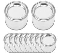 ELEOUTI 10 Latas Metálicas para Pintura al Óleo 0,1 L Selladas, Envases Redondos Vacíos para Almacenamiento y Transporte de Pigmentos, Útiles para Hogar, Taller y Manualidades