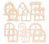 ELEOUTI 100piezas Puertas de Hadas de Madera sin Terminar Kit DIY Mini Puertas para Jardín Decoración Natural para Hogar y Fiesta