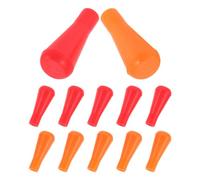 ELEOUTI 12 Piezas Puntas de Goma para Flechas de Práctica Extremo Romo, Color Rojo y Naranja, Diseñadas para Entrenamiento en Arquería y Reducción de Riesgos