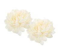 ELEOUTI 2 Abrazaderas para Cortinas Clip de Flores Artificiales de Color Blanco, Sujetadores Decorativos para Sala y Dormitorio, Accesorio Funcional para Controlar Luz Natural y Decorar
