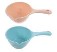 ELEOUTI 2 Cucharones Pack de 2 Piezas para Baño y Cocina de Plástico Versátiles con Mango Ergonómico, Aptos para Frutas y Verduras