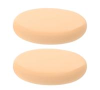 ELEOUTI 2 Piezas Beige Esponja de Maquillaje Ovalada para Base de Esponja | Bordes Suaves y Redondeados, Estructura Resistente, Reutilizable y Expansible al Mojarse, Uso Diario