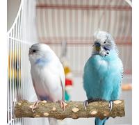 ELEOUTI 4 Piezas Soporte para Pájaros de Madera Natural Perchas Cómodas para Jaulas de Periquitos y Cacatúas Ramas de Descanso Seguras y Elegantes para Múltiples Aves